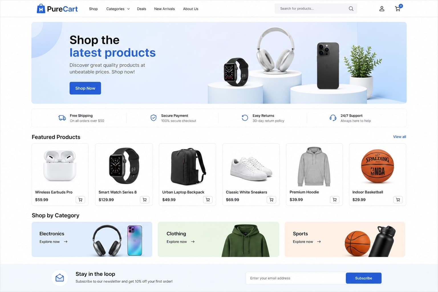 E Commerce screenshot