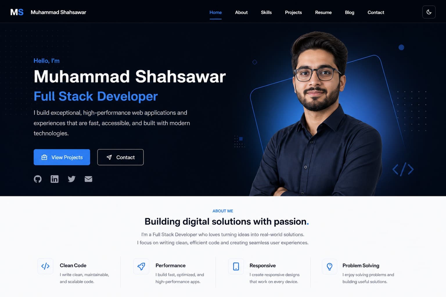 Portfolio screenshot