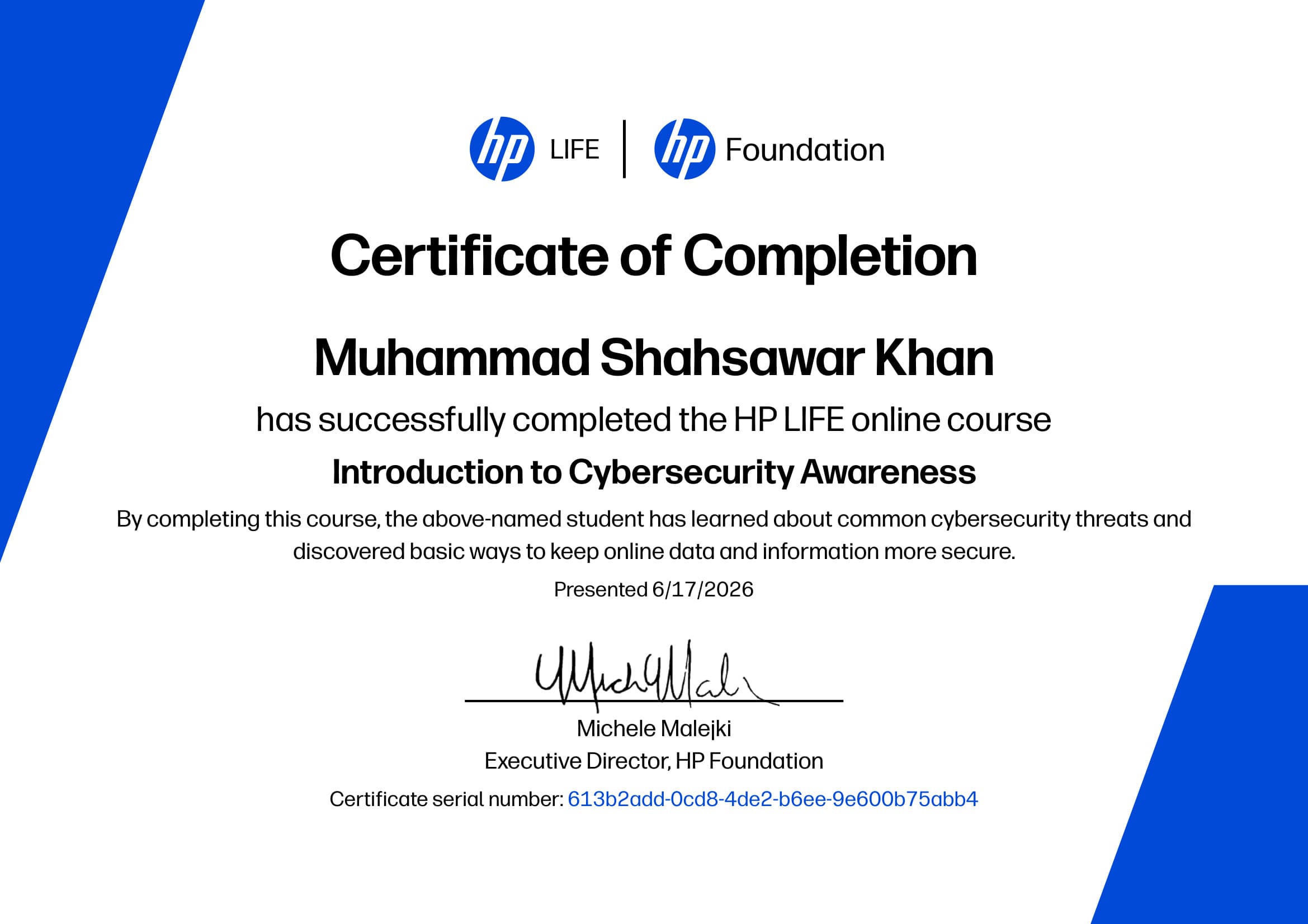 Introduction to Cybersecurity Awareness