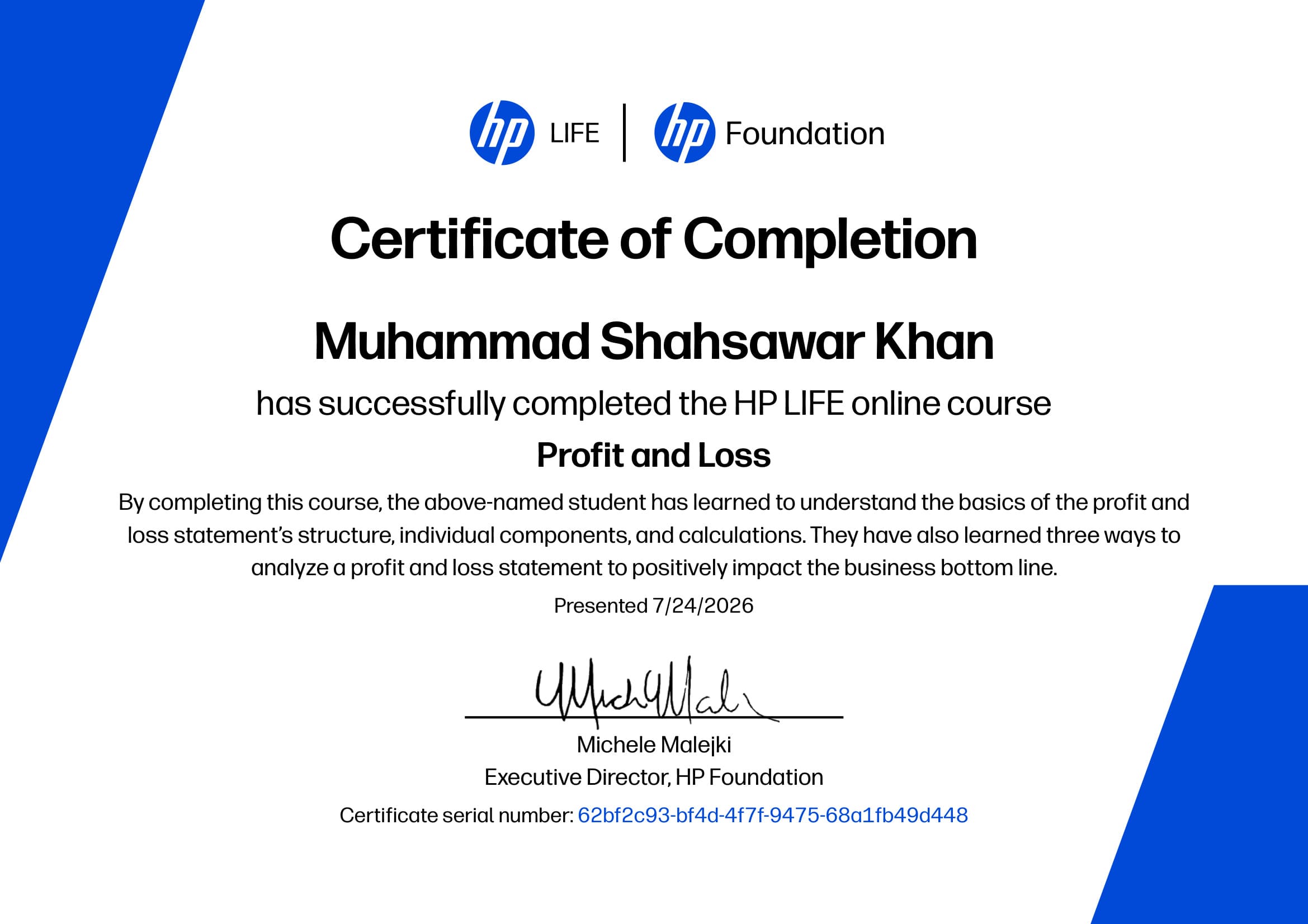 Profit and Loss